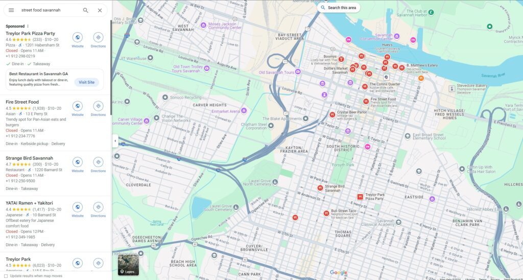 local ads map example