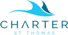 Charter St. Thomas logo featuring a stylized dolphin, representing Blue Edge Business Solutions' partnerships in marketing and branding strategies for businesses.